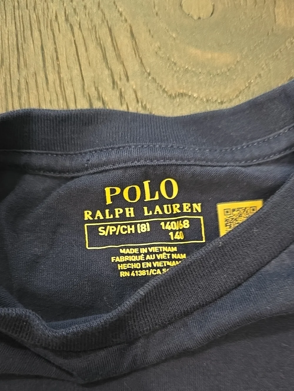 Ralph Lauren Navy Short Sleeve Crewneck Tee for Kids